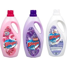 Bingo Soft Yumuşatıcı 3 Lt 3 Lü Karma Paket / Sensitive - Gül - Lavanta