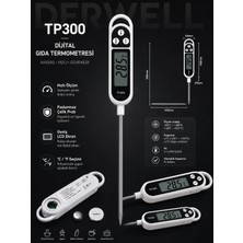 Derwell Dijital TP300 Mutfak Termometresi | Bebek Maması, Süt ve Içecek Sıcaklığı Ölçüm Cihazı | Otomatik Kapanmalı Güvenli Isı Ölçer | Ev Tipi Hassas Gıda Termometresi Pil Dahil Ekonomik Hızlı Ölçüm
