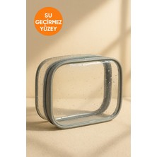 Hig Home Gri Su Geçirmez Pvc Makyaj ve Organizer Düzenleyici Seyahat Çantası