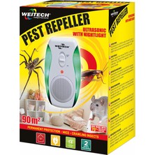 Weıtech MIKROSERABELÇIKAAMLI-WK0190 Gece Lambalı Fare Örümcek Ultrasonikhaşere KOVUCU90 M2