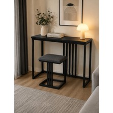 Evdera Mobilya Loft Line Metal Ayaklı Puflu Çalışma Masası
