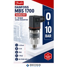Danfoss 060G6101 Mbs 1700 0-10 Bar Basınç Transmitteri