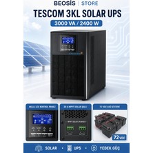 Tescom 3kl Solar Ups 3000VA / 2400W 3kl, 72VDC 20A Mppt Charger