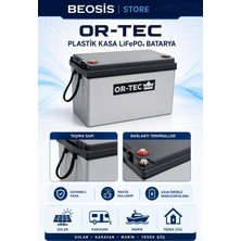 Or-Tec Plastik Kasa Lifepo4 Batarya 02OR12200 12.8 V 200 Ah Lifepo4 Plastik Kasa Batarya