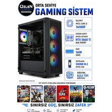 Özlen X54 İ3 14100F RTX 5060 Tİ 8GB 16GB DDR5 RAM 500GB M.2 SSD Oyuncu Bilgisayarı