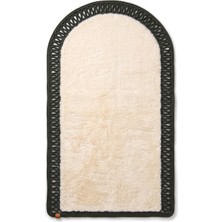 Merplush Mihraplı Peluş Seccade 75X130 cm Süet Taban Yıkanabilir Yumuşak Namaz Halısı