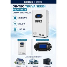 Or-Tec Truva Serisi 02ORTRV38 3.8 Kwh 25.6 V 150 Ah Lifepo4 Batarya