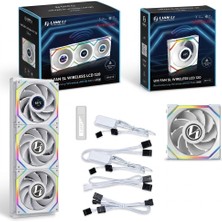 Lian Li Unı Fan Reverse Sl Wireless LCD 4X120MM Beyaz 4'lü Set (3'lü Paket+1 Single)