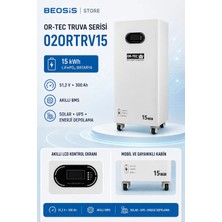 Or-Tec Truva Serisi 02ORTRV15 15 Kwh 51.2 V 300 Ah Lifepo4 Batarya