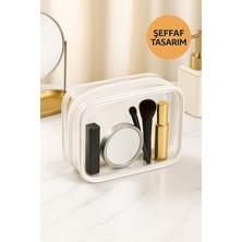 Hig Home Siyah Renk Su Geçirmez Pvc Makyaj ve Organizer Düzenleyici Seyahat Çantası