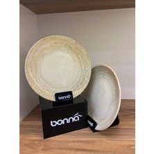 Bonna Patera Gourmet Flat Plate 21 cm 2'li Pasta / Tatlı Tabağı / Meze / Appetizer Tabağı Yan Servis Tabağı