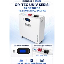 Or-Tec Unıv Serisi 02OR10200 10.2 Kwh 51.2 V 200 Ah Lifepo4 Batarya