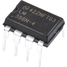 Gollum Teknoloji LM386N-4 Ses Amplifikatör Entegresi 1W Mono Class Ab Dıp-8 (Texas Instruments)