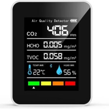 Acetech Dijital 5'i 1 Arada Hava Kalitesi Ölçüm Cihazı ve Gaz Dedektörü