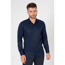White Stone Verona G186 Pamuklu Regular Fit Düz Gömlek Laci
