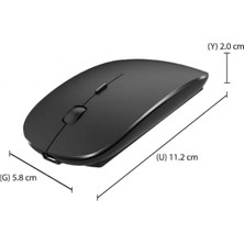 Acetech Çift Modlu Şarj Edilebilir Sessiz Kablosuz Mouse (Bluetooth + 2.4ghz)