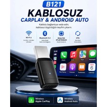 Need B121 2'si 1 Arada Kablosuz Carplay & Android Auto Dönüştürücü Adaptör | Wi-Fi 6, Bluetooth 5.3
