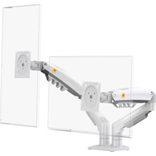 Ed Collection North Bayou Nb F160 17-27" Çift Kol 2-9 kg Amortisörlü Monitör Standı (Beyaz)