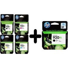 Hp 920XL Orjinal Set + 920XL Siyah Orjinal Kartuş