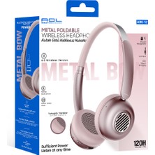 Abk-12 Metal Katlanabilir Bluetooth 6.0 Kulak Üstü Kulaklık – 15 Saat Çalma ve Tf Kart Destekli