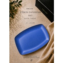 Porland Ethos Danshari Earth/sky Kayık Tabak 32X23,5 cm Porselen Sunum