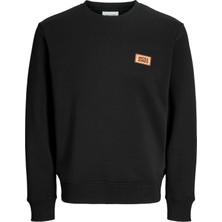Jack & Jones Erkek Gögüs Baskili Regular Fit Bisiklet Yaka Sweatshirt - Rush