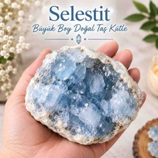 Best Bioenerji Taş Terapi Selestit Ham Doğaltaş Kütle – Doğanın Zarif Mavisi