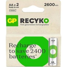 Gp Aa 2600 Mah Şarjlı Kalem Pıl 2'lı Paket GP270AAHCEMTR-2GB