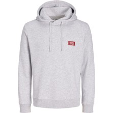 Jack & Jones Erkek Gögüs Baskili Regular Fit Kagüsonlu Sweatshirt - Rush