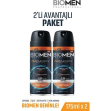 Biomen Deodorant & Body Sprey For Men Ferahlatıcı Etki I'm Energy 2x 175 ml