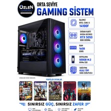 Özlen X56 İ3 14100F RTX 5050 8GB 16GB DDR5 RAM 500GB M.2 SSD Oyuncu Bilgisayarı