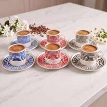 Aryıldız Sacce 6 Kişilik Türk Kahve Fincan Takımı 90 ml
