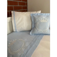 LaFiny - King Bebek Nevresim Takımı %100 Pamuk Nevresim, Çarşaf, 2xYastık Kılıfı-Mavi