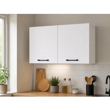 T Designo Ayaz Mutfak Üst Modül 100 cm Beyaz