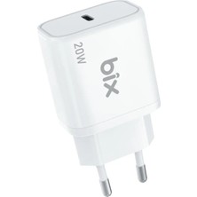 Bix BXPD23 20W iPhone & Android Uyumlu Usb-C Pd 3.0 Akım Korumalı Hızlı Şarj Adaptörü