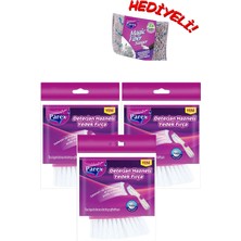 Parex Deterjan Hazneli Yedek Fırça 3'lü Set + Magic Fiber Sünger Hediyeli