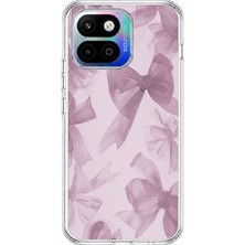 TechTree General Mobile Gm 26 One 5g Uyumlu Menekşe Tonlu Fiyonk Baskılı Silikon Kılıf