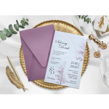 Düğün, Nikah, Nişan, Kına Davetiyesi (100 Adet)