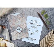 Düğün, Nikah, Nişan, Kına Davetiyesi (100 Adet)
