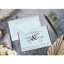 Düğün, Nikah, Nişan, Kına Davetiyesi (100 Adet)