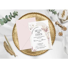 Düğün, Nişan, Nikah, Kına Davetiyesi (100 Adet)
