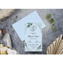 Düğün, Nikah, Nişan, Kına Davetiyesi (100 Adet)