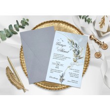 Düğün, Nişan, Nikah, Kına Davetiyesi (100 Adet)