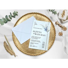 Düğün, Nikah, Nişan, Kına Davetiyesi (100 Adet)