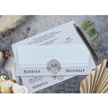 Düğün, Nikah, Nişan, Kına Davetiyesi (100 Adet)