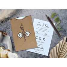 Düğün, Nikah, Nişan, Kına Davetiyesi (100 Adet)
