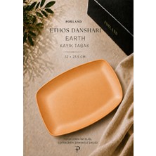 Porland Ethos Danshari Earth/sky Kayık Tabak 32X23,5 cm Porselen Sunum