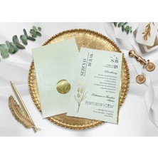 Altın Yaldız Düğün, Nikah, Nişan, Kına Davetiyesi (100 Adet)