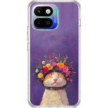 TechTree General Mobile Gm 26 One 5g Uyumlu Frida Catlo Kedi Baskılı Silikon Kılıf