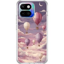 TechTree General Mobile Gm 26 One 5g Uyumlu Mor Gökyüzü ve Uçan Balon Baskılı Silikon Kılıf